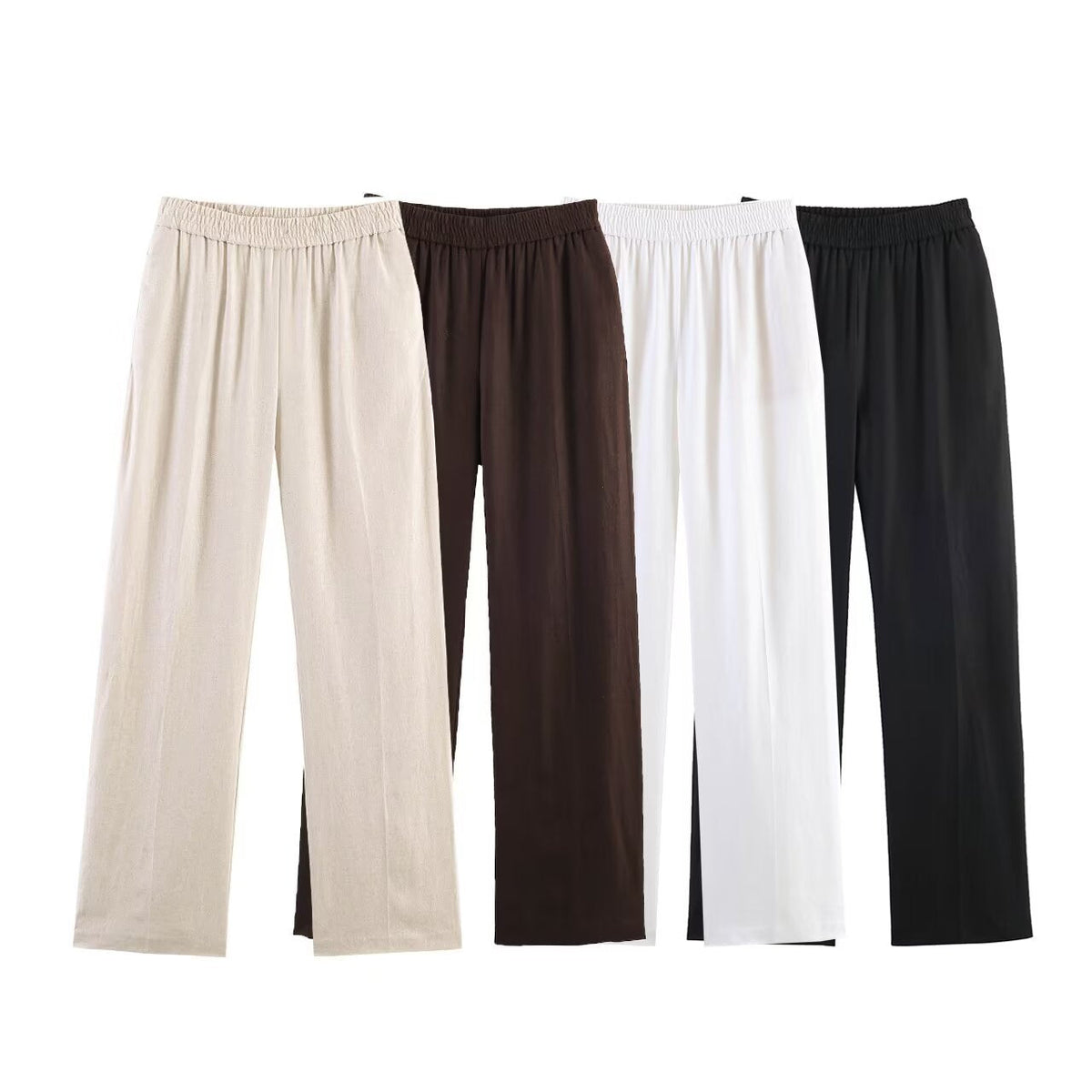 Damen elegante lockere Culotte mit elastischem Bund R&B
