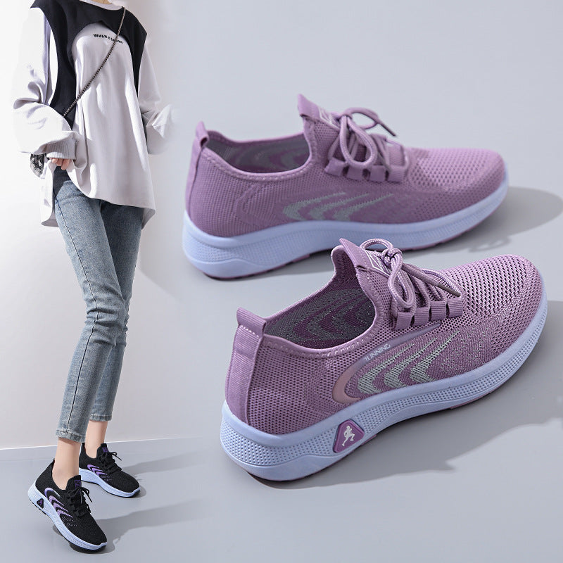 Damen atmungsaktive Laufschuhe mit flexibler Sohle und innovativem Obermaterial