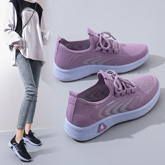 Damen atmungsaktive Laufschuhe mit flexibler Sohle und innovativem Obermaterial R&B