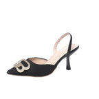 Damen Slingback Pumps mit elegantem Schmuckdetail R&B