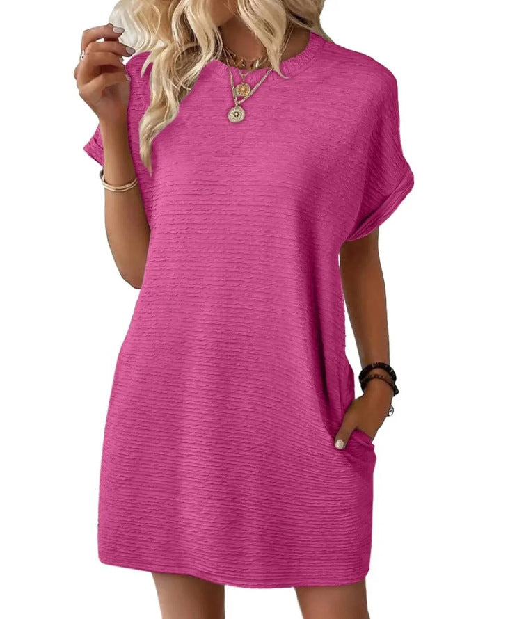 Damen Casual-Kleid mit lässigem Schnitt und praktischen Taschen R&B