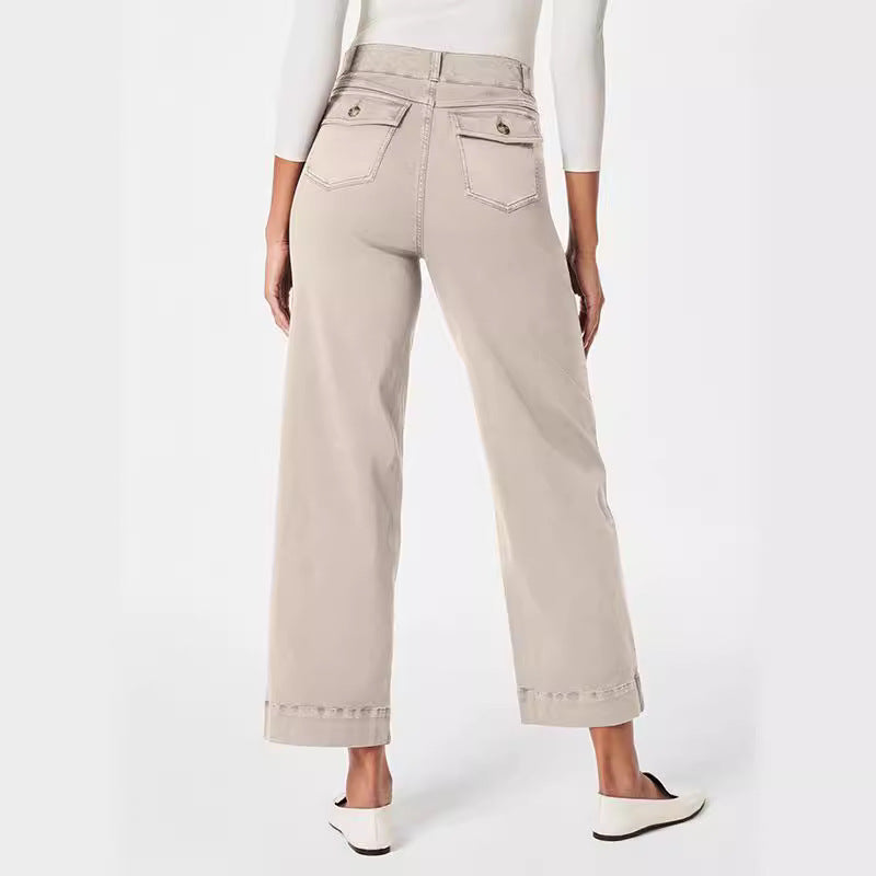 Damen Weitgeschnittene Stoffhose mit eleganten Details R&B