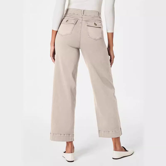 Damen Weitgeschnittene Stoffhose mit eleganten Details R&B