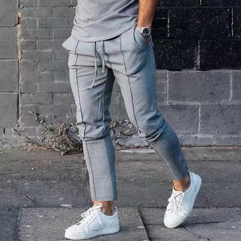 Herren sportliche Freizeithosen mit modischen Details R&B