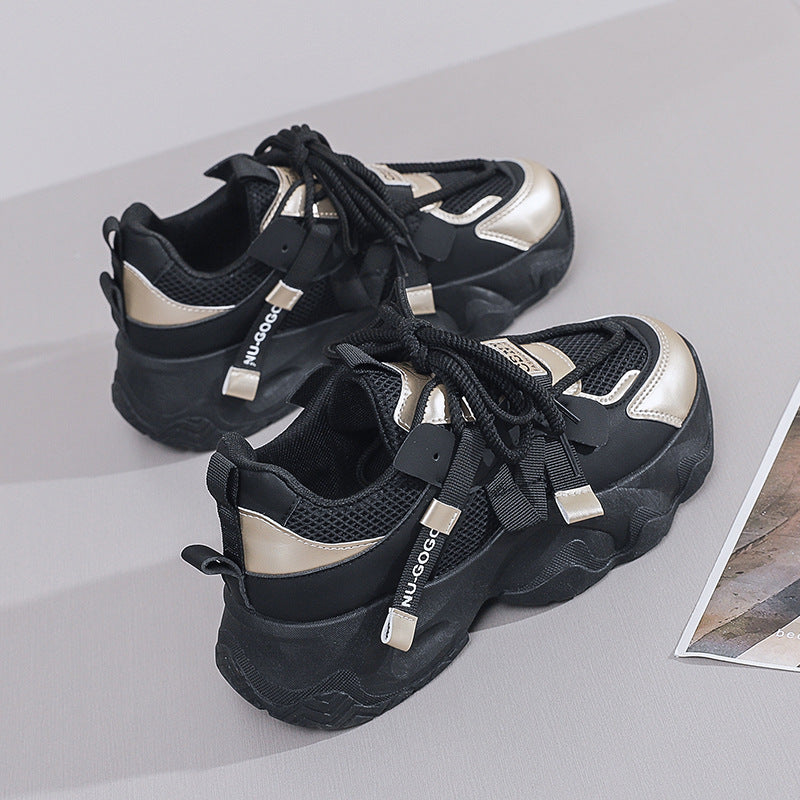 Damen Sportliche Chunky Sneakers mit atmungsaktivem Mesh und modischen Akzenten R&B