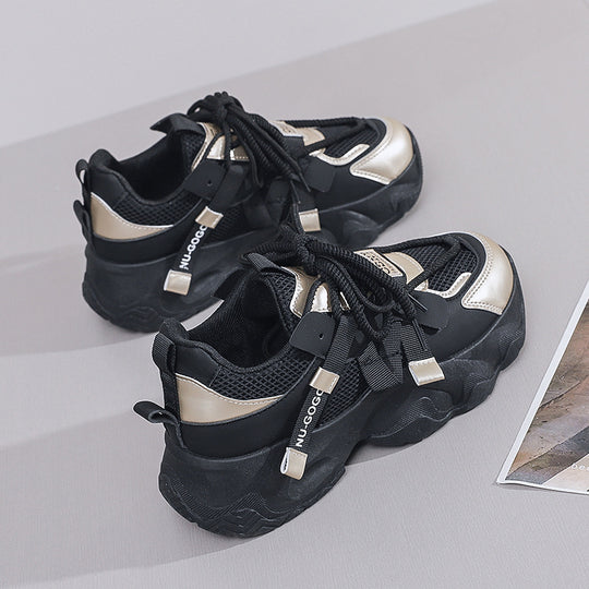 Damen Sportliche Chunky Sneakers mit atmungsaktivem Mesh und modischen Akzenten R&B