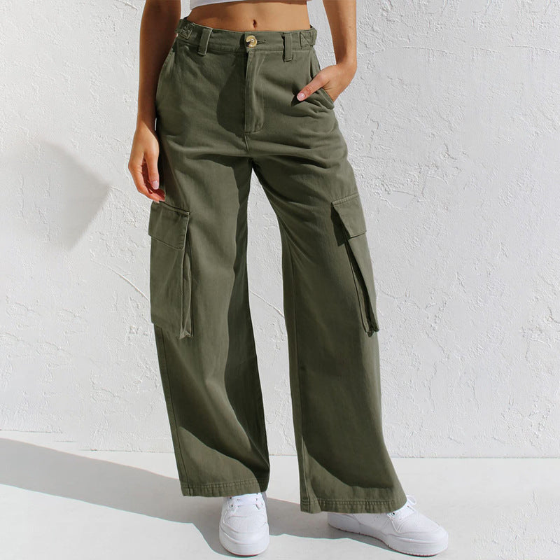 Damen Cargo-Hose mit weitem Bein und praktischen Taschen R&B