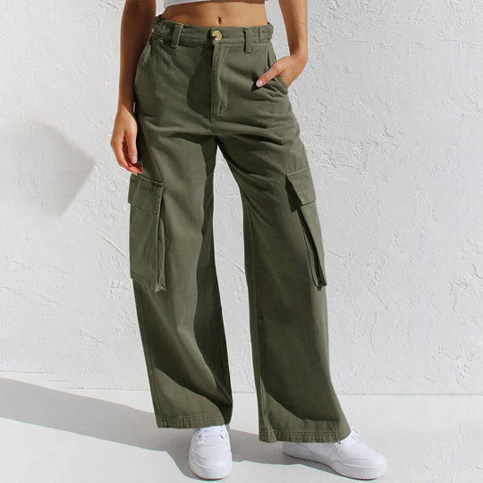 Damen Cargo-Hose mit weitem Bein und praktischen Taschen R&B