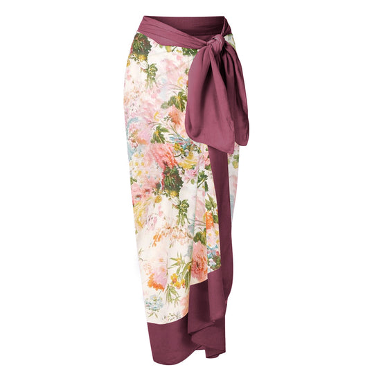 Damen Badeanzug mit floralem Design und schicker Wickelhose R&B