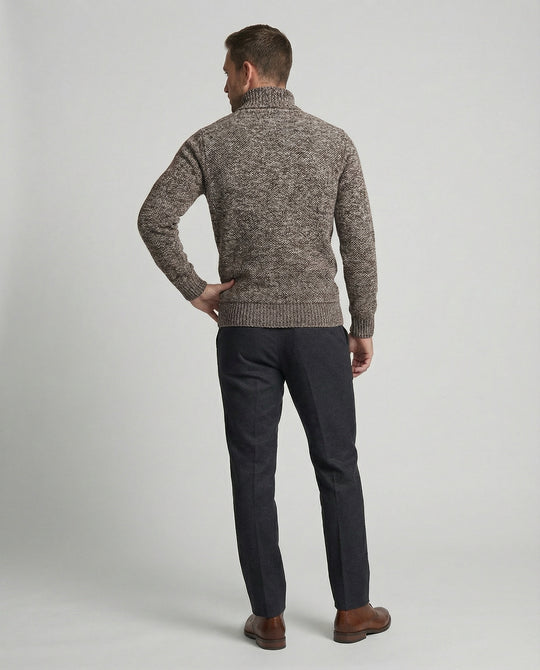 Herren Rollkragenpullover aus weicher Strickware R&B