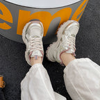 Damen Sportliche Sneakers mit atmungsaktiver Mesh-Oberfläche und stoßdämpfender Sohle R&B