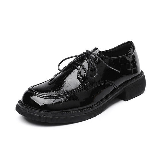 Damen Klassische Schnürschuhe aus hochwertigem Kunstleder mit rutschfester Sohle R&B