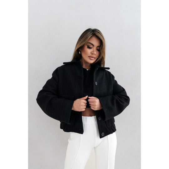 Damen Oversized Wolljacke mit modernen Knopfdetails und praktischen Taschen R&B