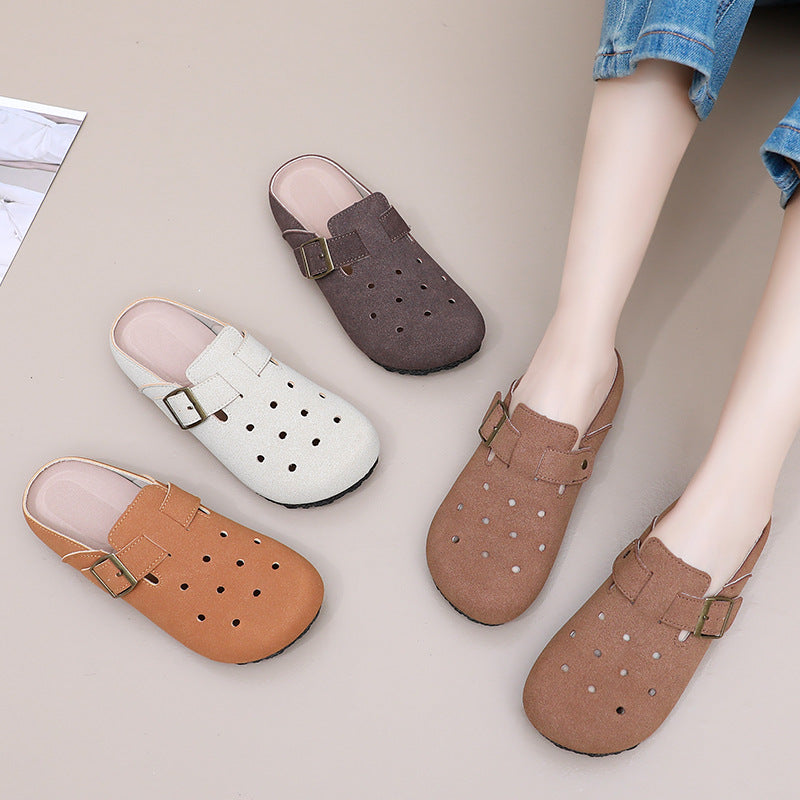 Damen Komfortable Clogs mit verstellbarem Riemen R&B
