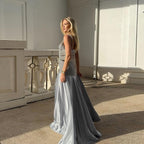 Damen Elegantes Maxikleid mit schmalem Oberteil R&B