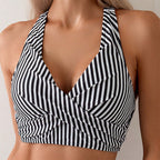 Damen Sportliches Bikini-Oberteil mit Wickeldesign
