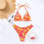 Damen Triangel-Bikini mit floralem Design R&B