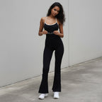 Damen Fluffiger Jumpsuit mit weiten Beinen und raffiniertem Rückenausschnitt R&B