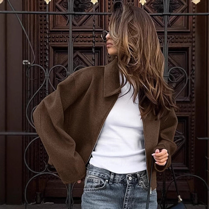 Damen modische Kurzjacke mit lässigem Schnitt R&B