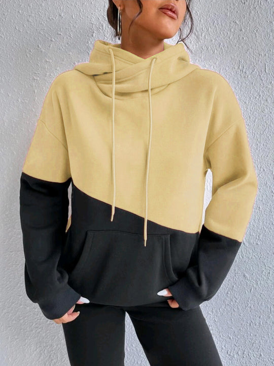 Damen Hoodie mit hochgeschlossenem Kragen R&B