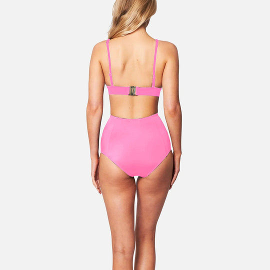 Damen Hochgeschnittener Bikini mit tiefem V-Ausschnitt R&B