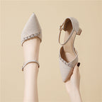 Damen elegante Slingback-Pumps mit funkelndem Schmuckdetail R&B