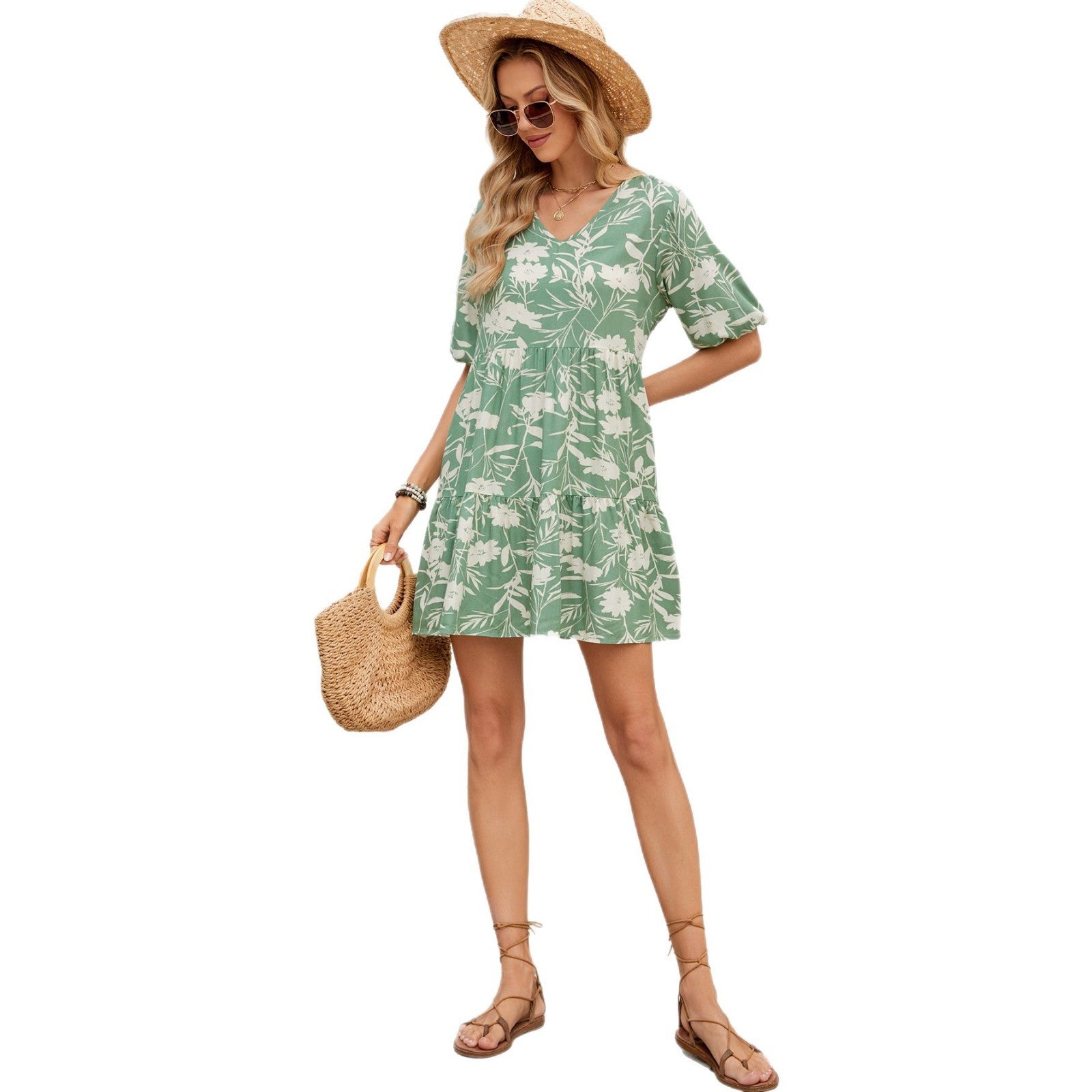 Damen Sommerkleid mit floralen Mustern R&B
