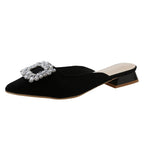 Damen elegante Slingback-Pumps mit Strassdetails