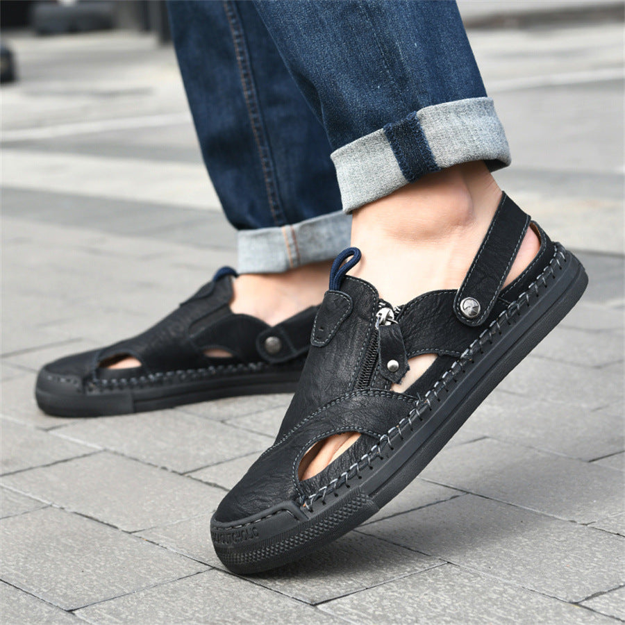 Damen Freizeitsandalen mit praktischem Reißverschluss R&B