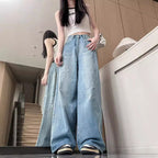 Damen Weite Bootcut-Jeans mit modischem Destroyed-Effekt R&B