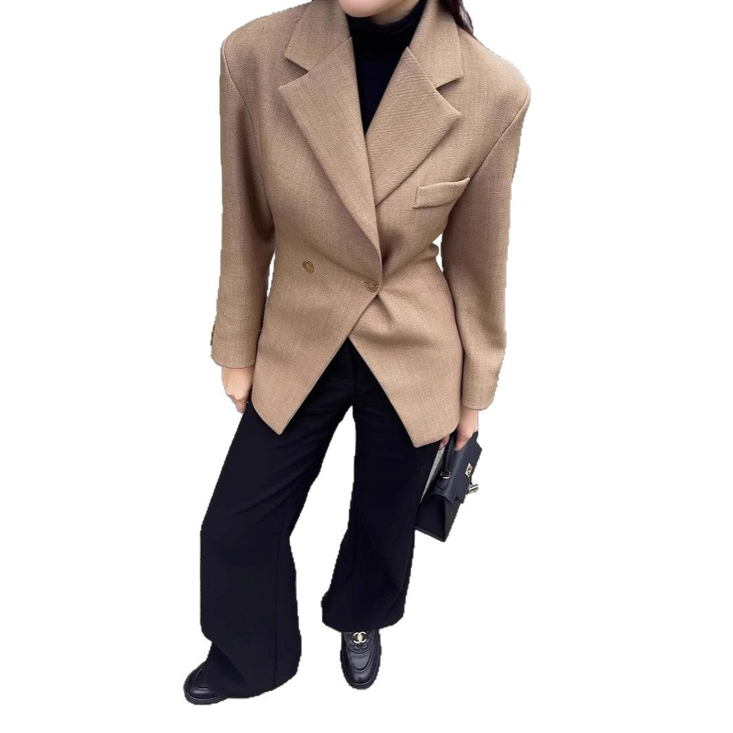 Damen Eleganter Zweireiher Blazer im modernen Schnitt R&B