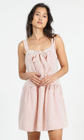 Damen luftiges Sommerkleid mit dekorativem Schleifenakzent R&B