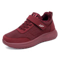 Damen nan gefütterter Komfort-Walking-Sneaker mit niedrigem Schaft, Klettverschluss und stoßabsorbierender EVA-Dämpfung R&B