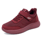 Damen nan gefütterter Komfort-Walking-Sneaker mit niedrigem Schaft, Klettverschluss und stoßabsorbierender EVA-Dämpfung R&B