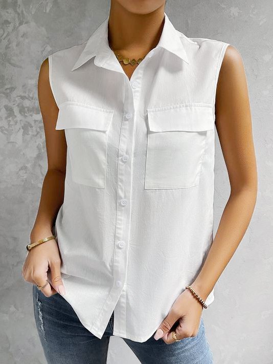 Damen ärmelloses Hemblusenshirt R&B