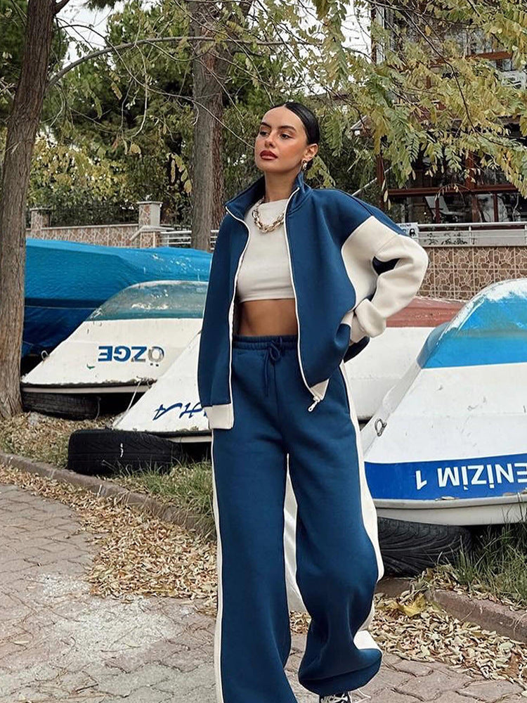 Damen sportlicher Jogginganzug mit modischem Schnitt und elastischen Bündchen R&B