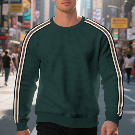 Herren Komfortables Sweatshirt mit strukturiertem Design und modischen Streifendetails R&B