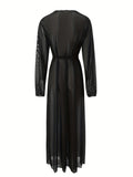 Damen Transparenter Maxikleid R&B