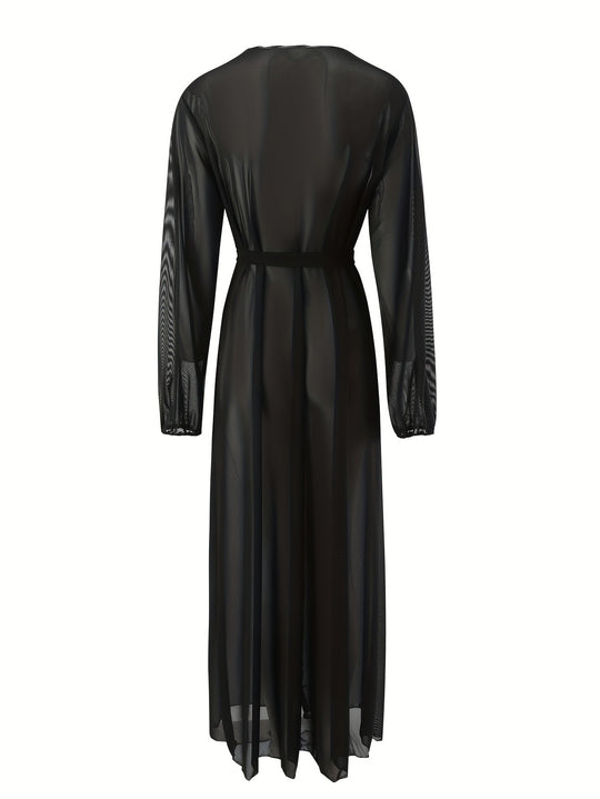 Damen Transparenter Maxikleid R&B
