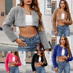 Damen Kurzjacke aus weichem Fleece R&B