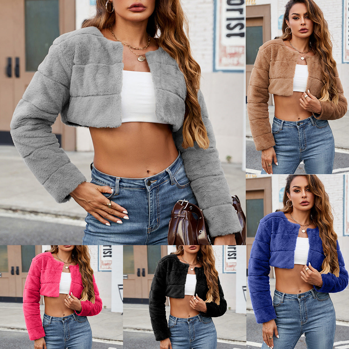 Damen Kurzjacke aus weichem Fleece R&B