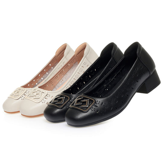 Damen Ballerinas mit modischen Cut-Outs und eleganter Verzierung R&B