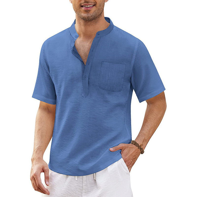 Herren Leichte Kurzarm-Hemd R&B