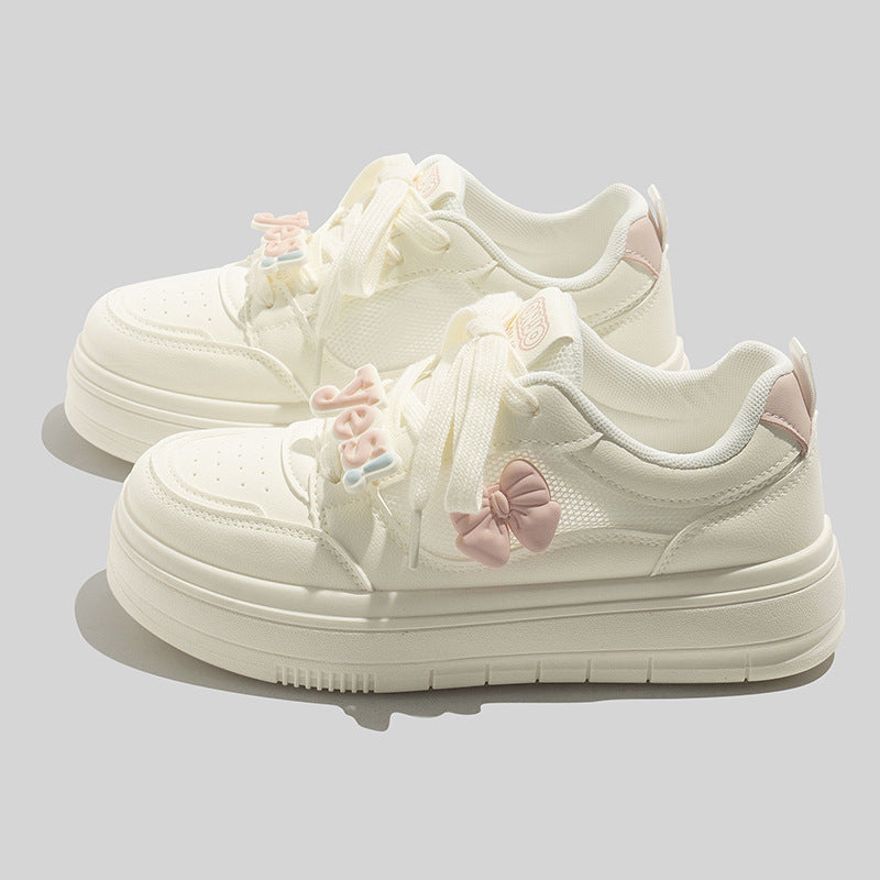 Damen Sneaker mit verspieltem Schleifenmotiv und bequemer Dämpfung