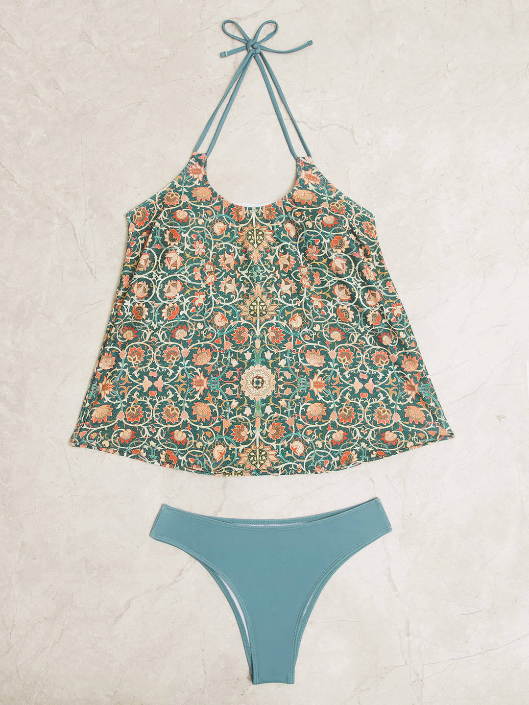 Damen Tankini-Set mit modischem Muster und lässigem Schnitt R&B