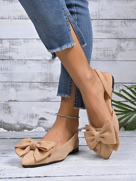 Damen Slingback-Sandalen mit dekorativem Schleifendetail und komfortabler Fußbettung R&B