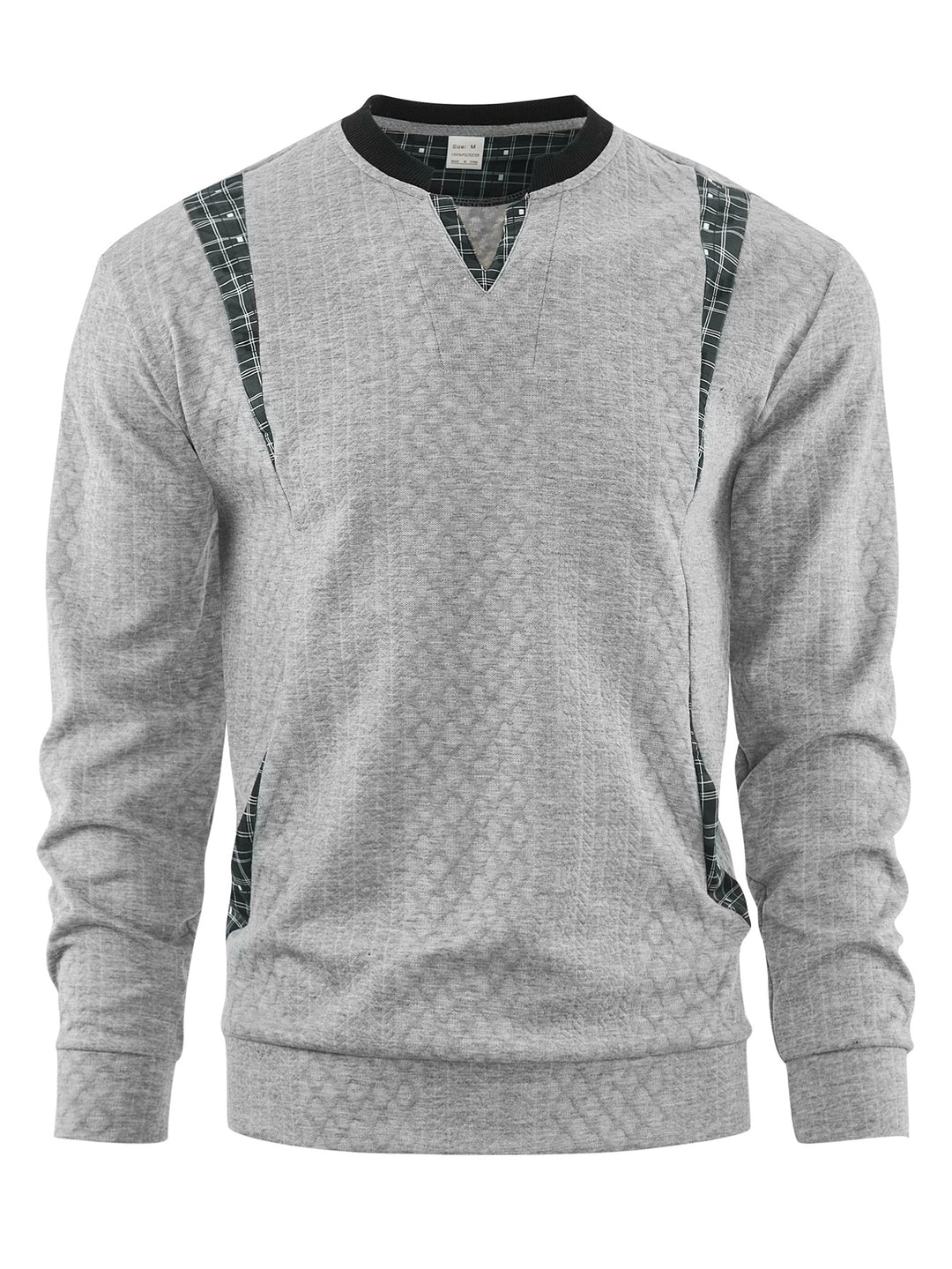 Herren Strickpullover mit modischen Karoelementen R&B