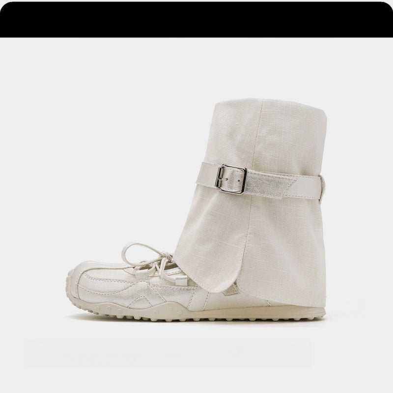 Damen Komfortable und wasserdichte Stiefel mit verstellbarem Schnallenverschluss R&B
