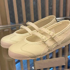 Damen Ballerinas mit verspieltem Riemendesign und hochwertiger Lederoberfläche