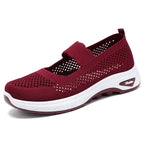Damen Atmungsaktive Slip-On Freizeitschuhe mit elastischem Riemen R&B